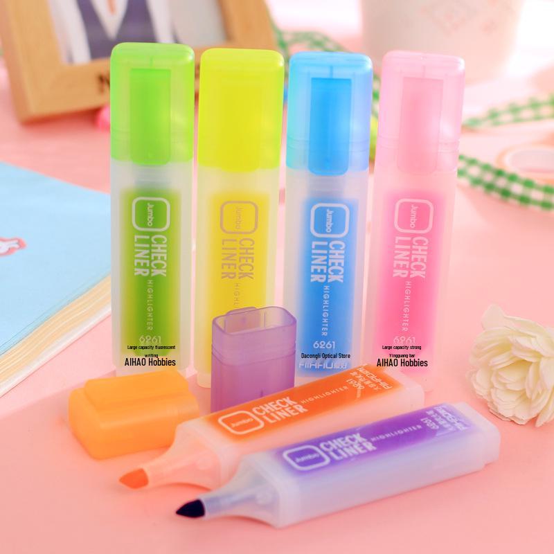 Fresh Korean Style Creative Student Marker Pens - Large Capacity Fluorescent