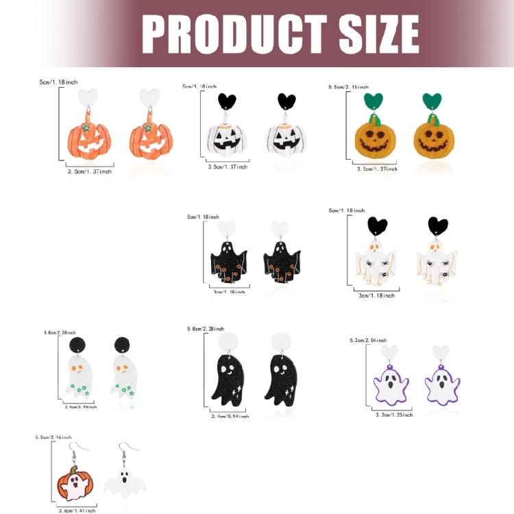 Halloween Themed Celebration Drop Earrings Acrylic Materials Ear Accessories Costume Party Jewelry Gift