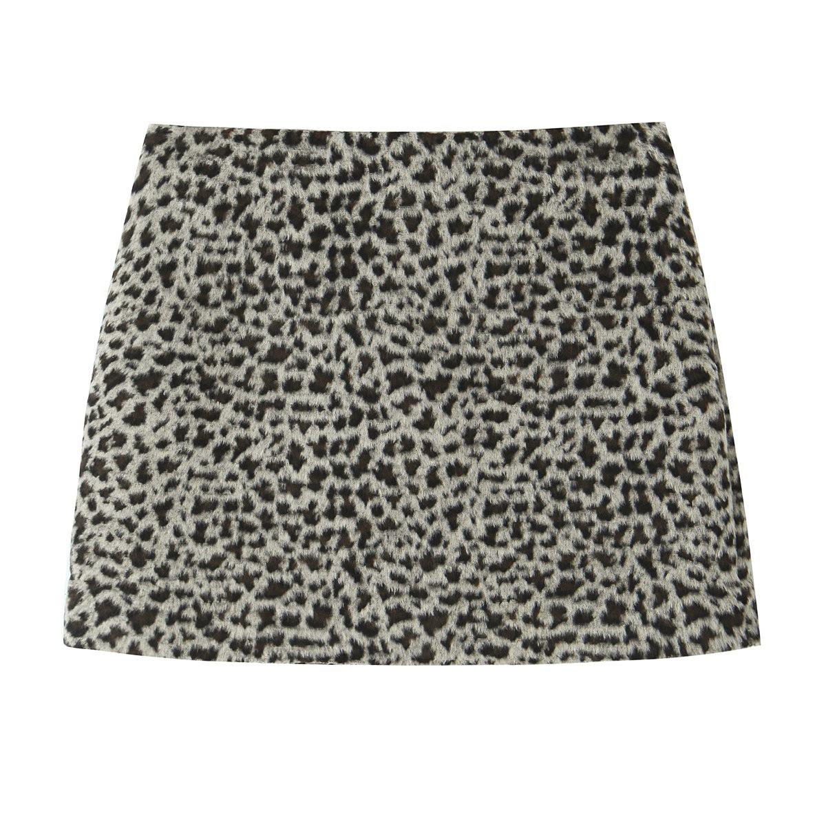 

Женский осенний комплект 2024 года с животным принтом: куртка и юбка - Мода в евро-американском стиле Extra Small