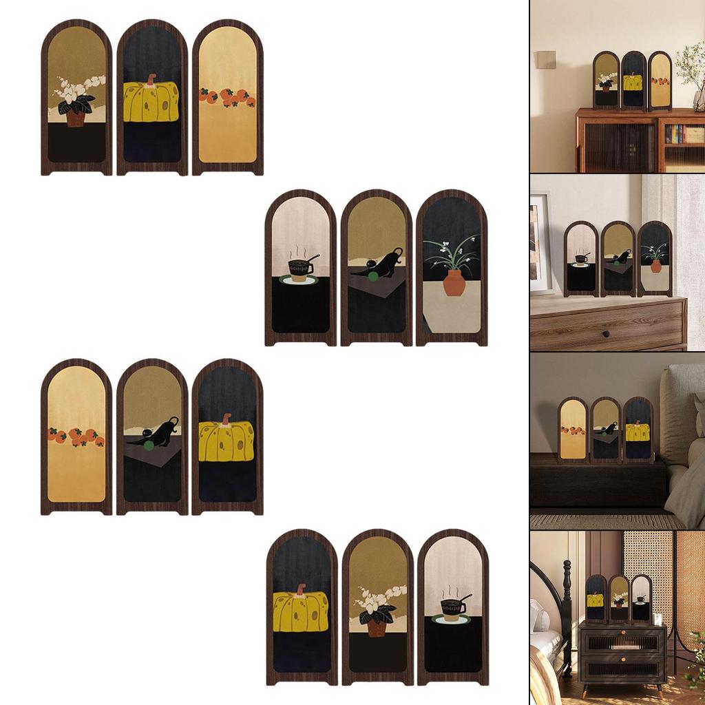 Desk Decorative Screen Modern Aesthetic Art Piece Partition for Shelf Entrance Cabinet Bedroom Dining Room Decoration