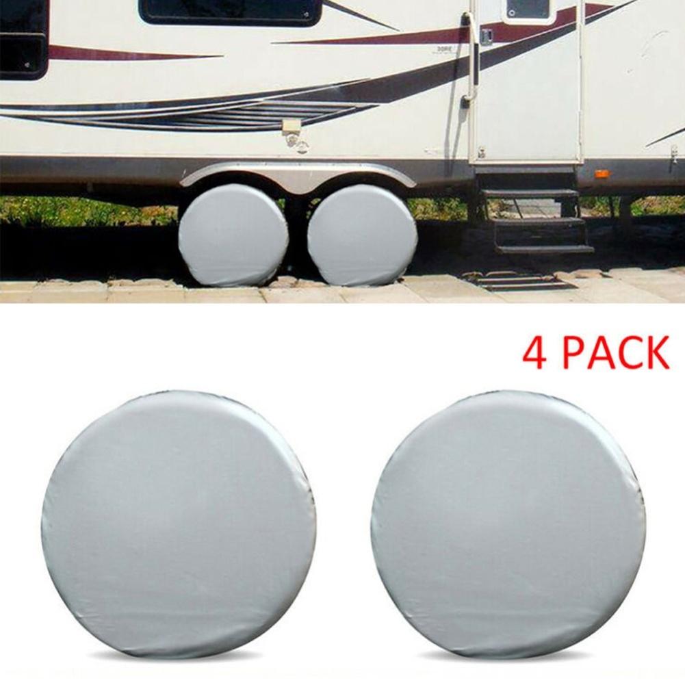 4pcs Wheel Tire Cover Protector For RV Trailer Car Truck 27-29 Inch Oxford