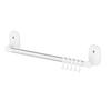 Bathroom Towel Holder with Hooks Strong Load-bearing Simple Installation Suction Cup Towel Bar Hanger Wall Hook