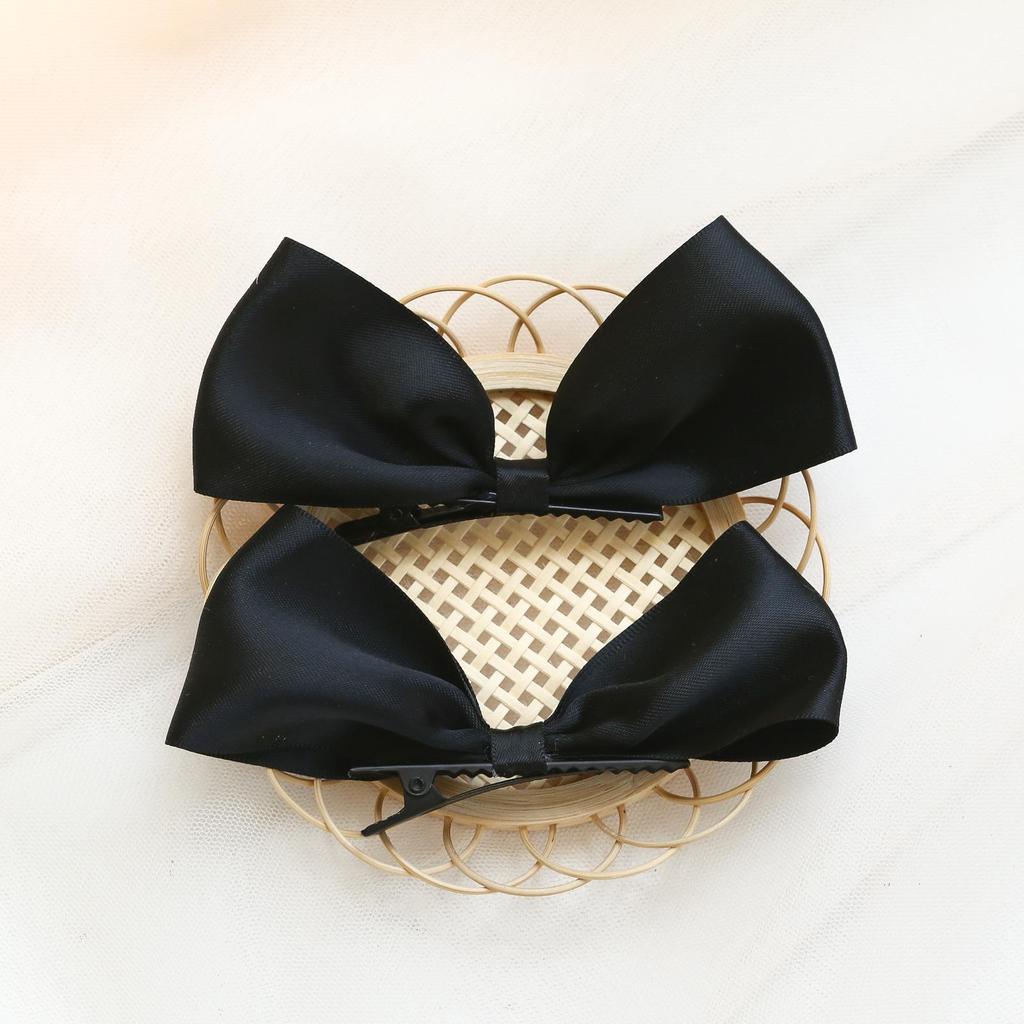 Child’s No-Damage Bow Hair Clips – Sweet Cloth-Covered Princess Accessories