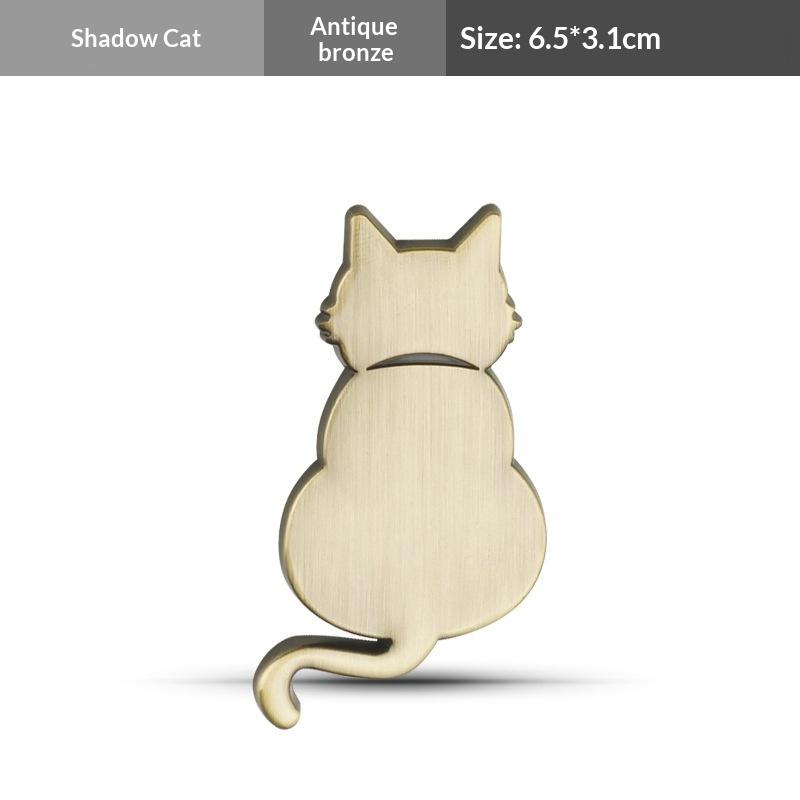Cute 3D Metal Cat Sticker Personalized Cat Car Emblem Originality Car Scratch Covering Decor Car Exterior Decorative Sticker A8