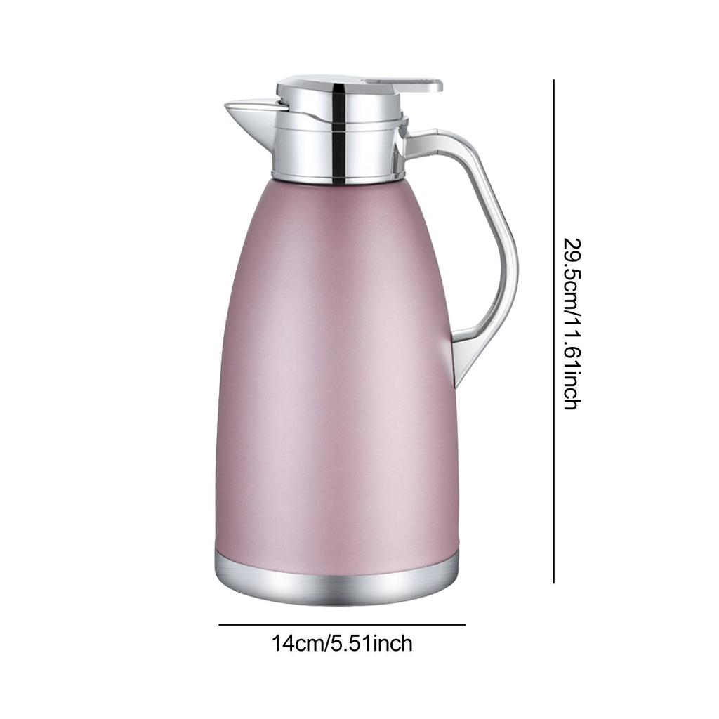 Bollitore Termico Isolato in Acciaio Inossidabile Multifunzionale 2,3L Caffettiera Tisaniera Caraffa Brocca per Caffetteria Cucina Casa Ufficio Tè