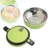 Food Lunch Box Case Protable Travel Office Workers Stainless Steel Round