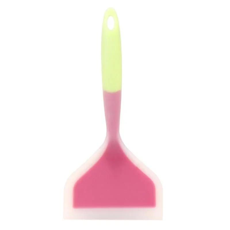 

Силиконовая лопатка, прочная термостойкая силиконовая лопатка, лопатка для блинов с антипригарным покрытием, широкая плоская лопатка, устойчивая к воздействию тепла розовый