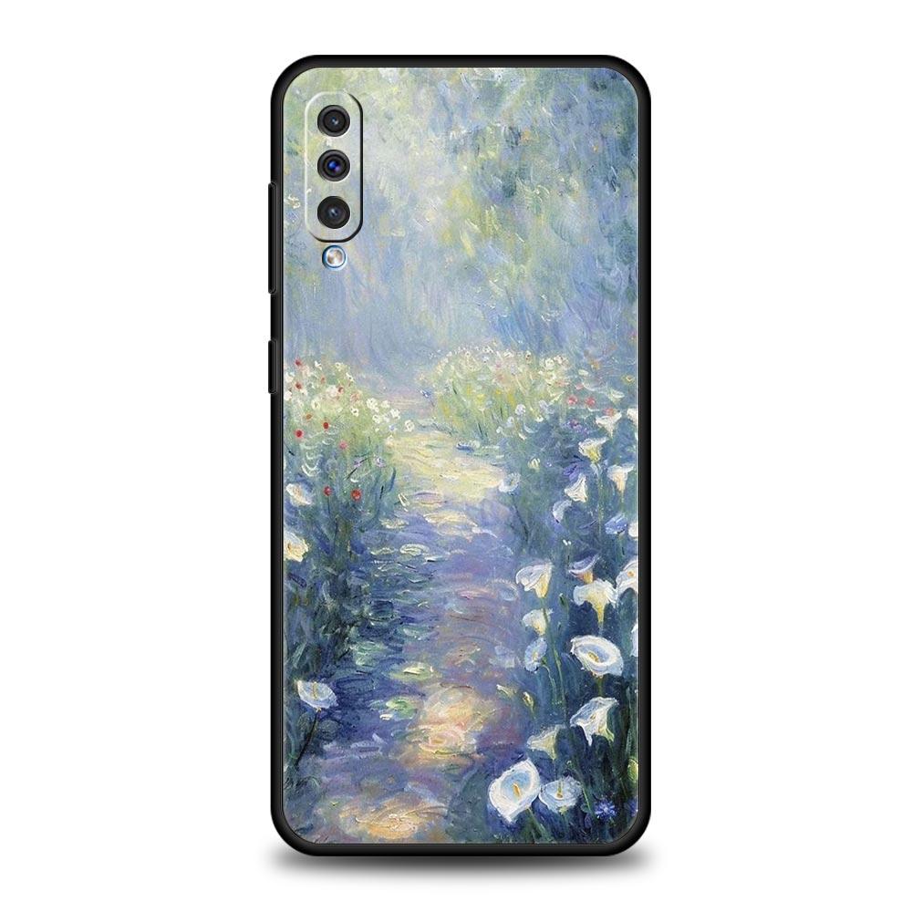 Claude Monet Garden Paint Art Case For Samsung A26 A36 A56 A54 A52 A50 A70 A40 A12 A14 A16 A22 A24 A42 A34 A32 5G A06 5G Cover