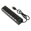7-Port High-Speed USB Hub with Independent Switches, Supports External Hard Drives