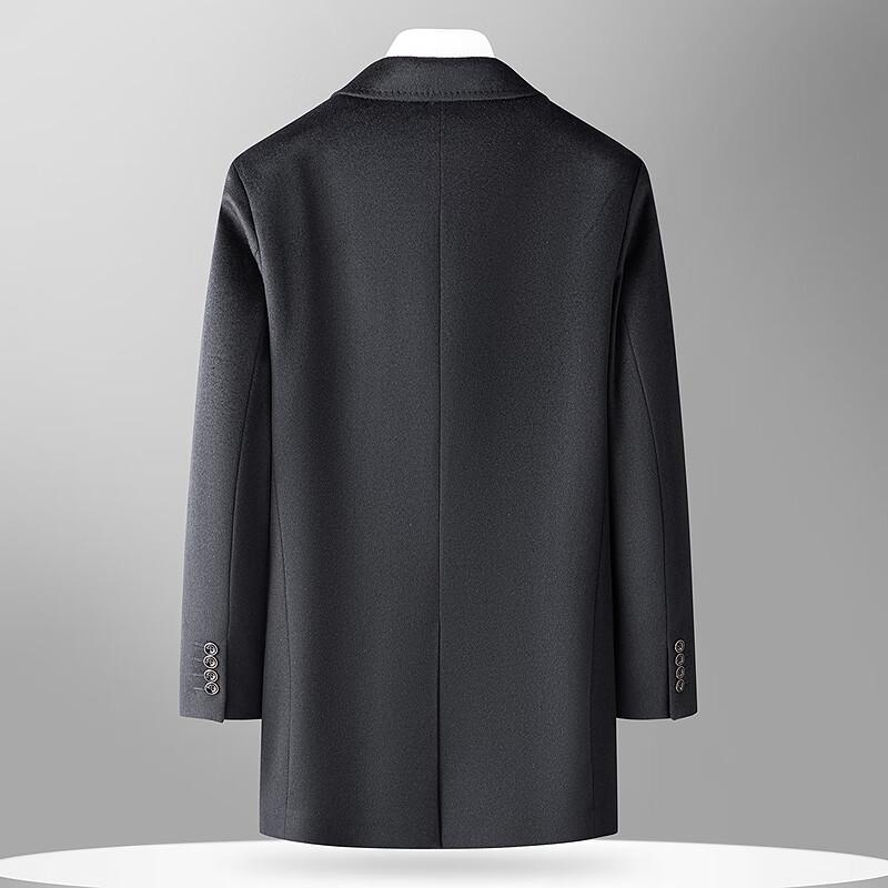 FAPAI Men's Merino Wool & Cashmere Blend Mid-Length Overcoat