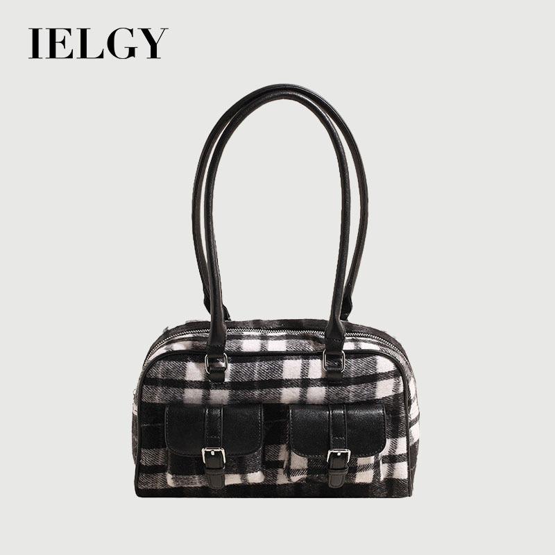IELGY Commuter Large-Capacity Woolen Bag Autumn Winter All-Match One-Shoulder Underarm Portable