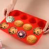 Silicone Round Mold 6/12/24 Holes Mini Muffin Cupcake Cookies Fondant Baking Pan Non-Stick Pudding Steamed Cake Mold Baking Tool