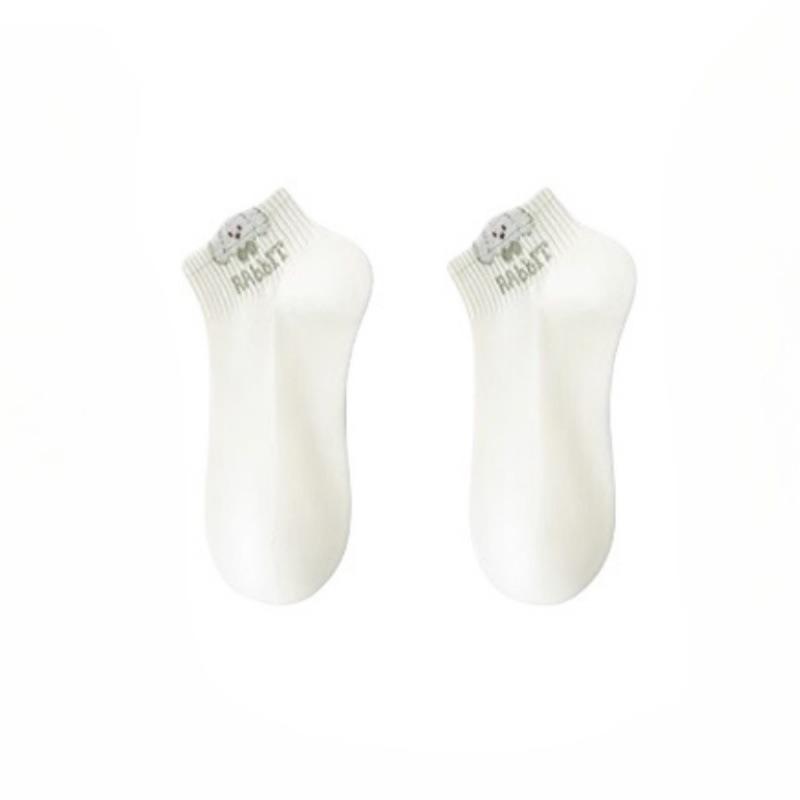 5 Pairs of Women's Summer Thin New Pure Cotton Anti Odor Short Boat Socks