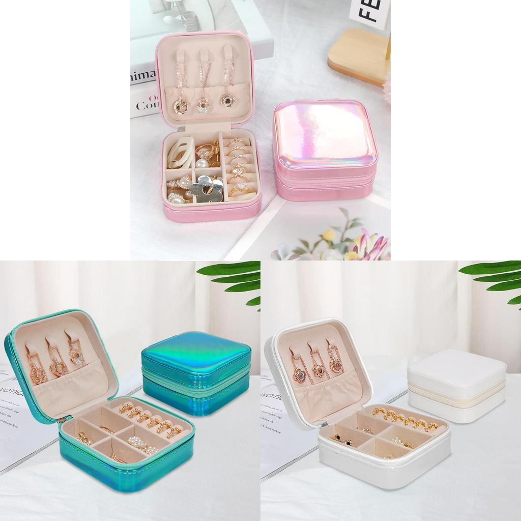 Fashion Mini Jewelry Box With Upgraded Pu Leather For Earrings And Necklace Storage