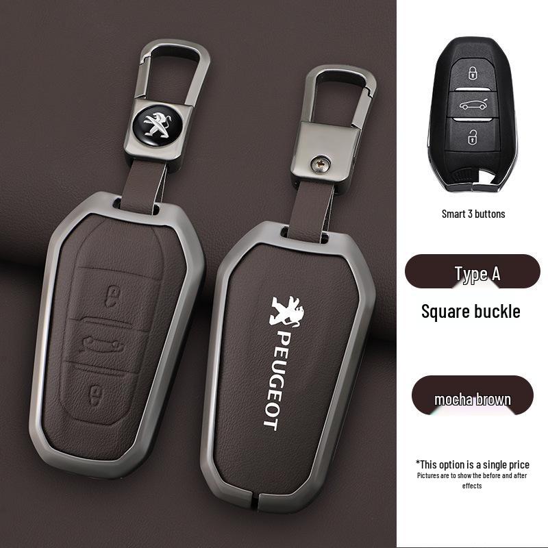 Peugeot Key Case for 308, 207, 408, 508, 307, 301, 3008 - Metal Shell, Modified Package.