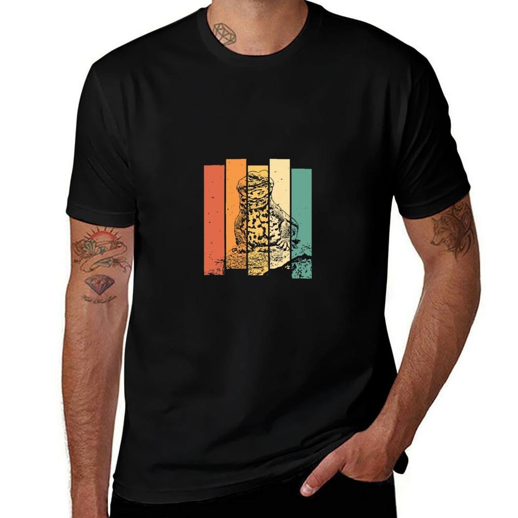Uromastyx Agame Shirt Colorful Retro T-Shirt Soft Durable
