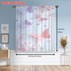 2PCS Pink & Purple Butterfly & Heart Sheer Curtains - Dreamy Fairy Window Drapes for Girls' Bedroom