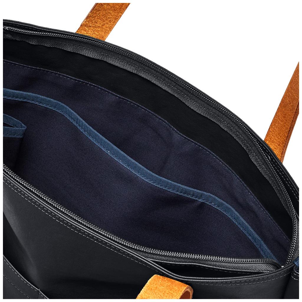 Horizontale Tragetasche mit Reißverschluss oben Toyooka Bag Original Stoff Canvas PVC Tochigi Leder COMMUTE Schwarz [Vermas]