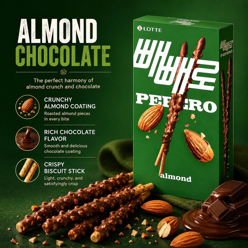 Lotte Pepero Mandel Schoko Keksstäbchen 32g