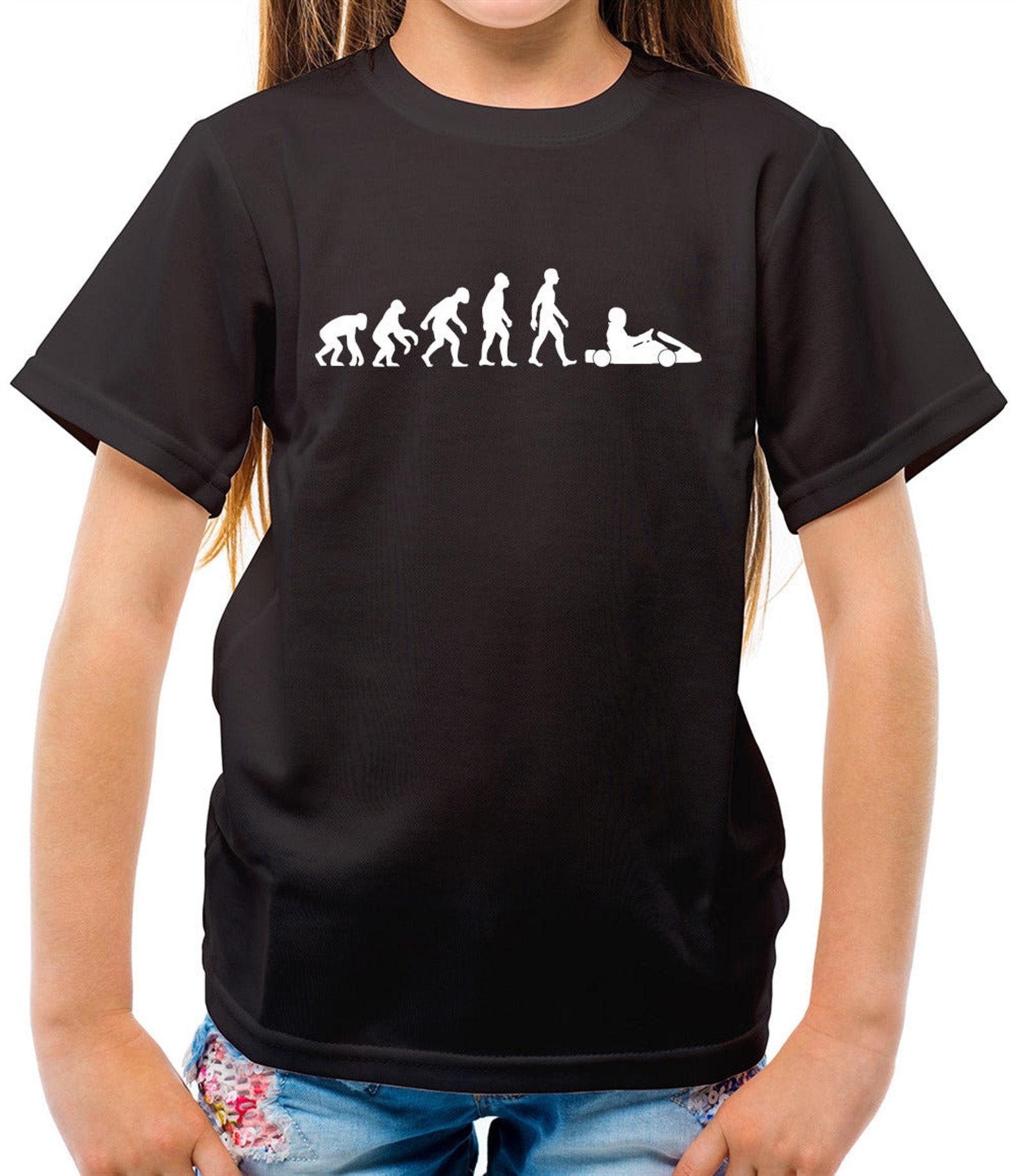 Evolution Of Man Go Karting - Childrens / Kids Crewneck T-Shirt S