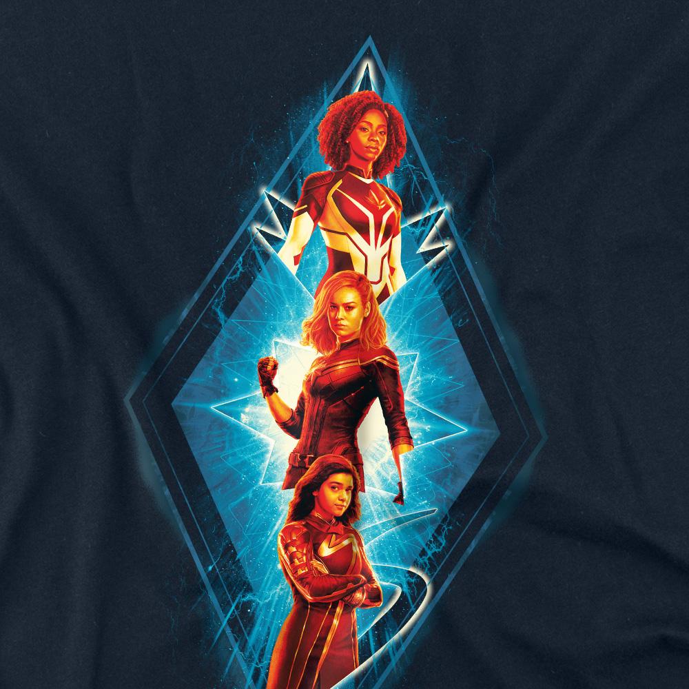 The Marvels Unisex Adult Diamond Trio T-Shirt