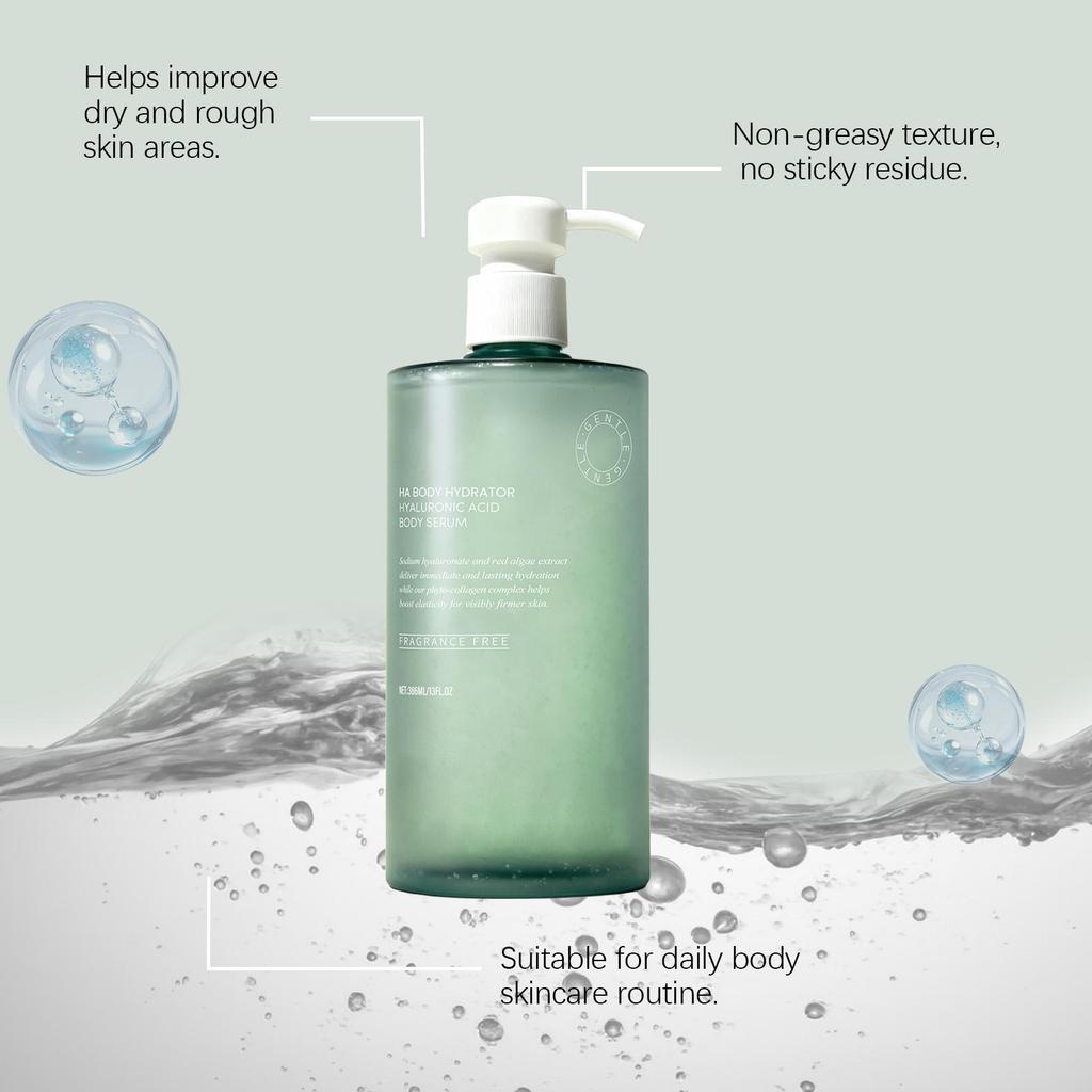 Deep Hydration Hyaluronic Acid Body Serum, Fragrance-Free Moisturizer for Sensitive Skin, Intense Moisture for Arms Legs Torso