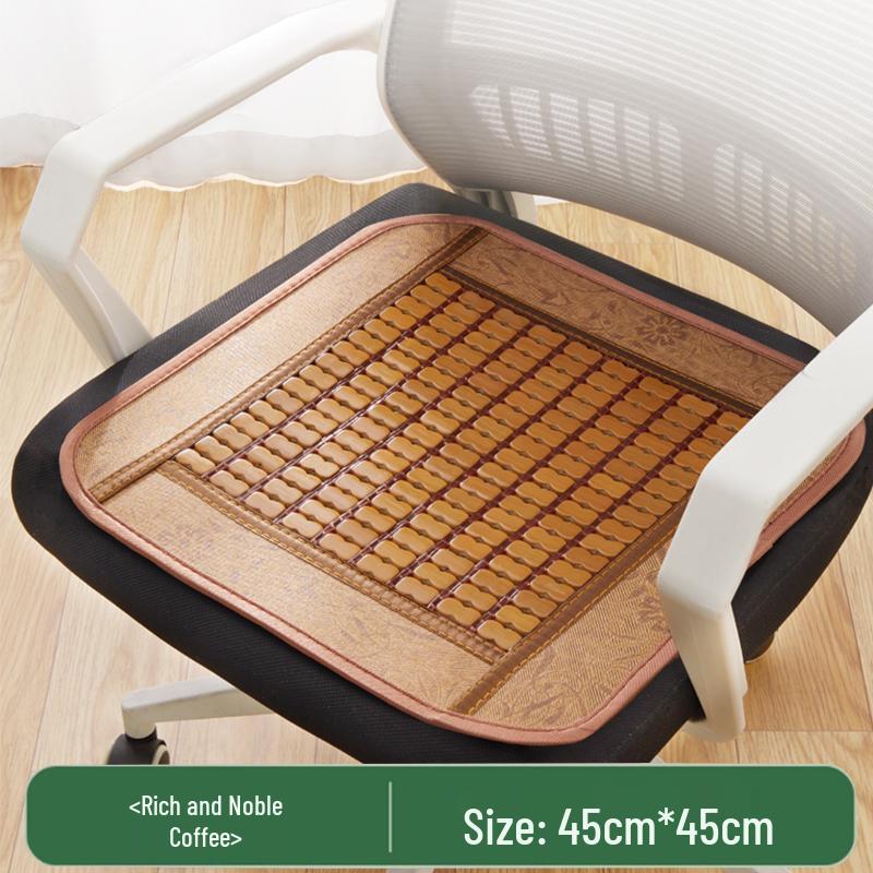 Breathable Bamboo Cooling Seat Cushion for Long Summer Use - Ideal for Office Chairs and Cars.