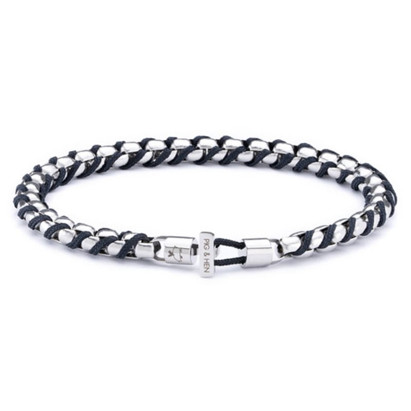 

PIG & HEN Catena Venetian Bracelet - Navy X Silver M
