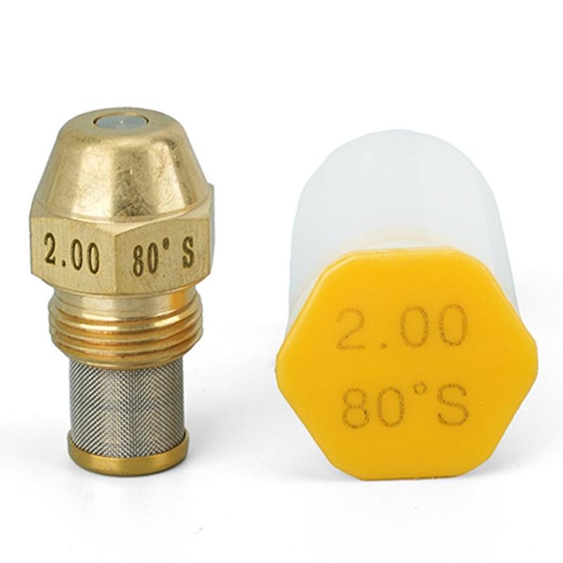 80 Degree Copper Fuels Burners Nozzle With Build In Stainless Steel Filter For Industrial Boilers And Heating Equipment