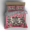 Pink Tiger Motif Bedding Duvet Cover Sets Duvet Covers Pillowcases Gifts (1 * Duvet Cover 2 * Pillowcases, Without Duvet Insert)