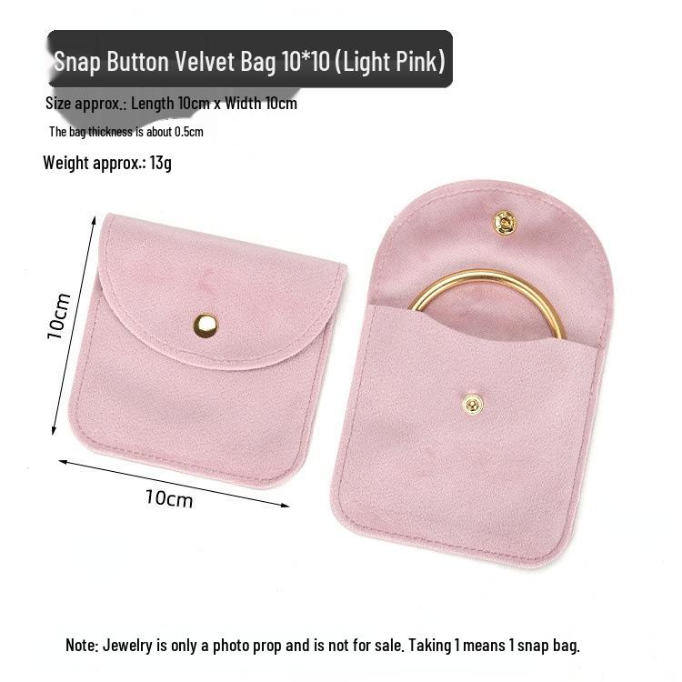 Samt Druckknopf Schmuckbeutel für Ringe & Halsketten - Mini Aufbewahrungsbeutel