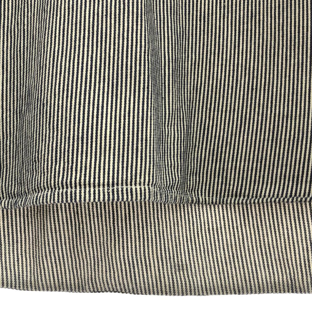 KEY 80s Made in USA Hickory stripe Long sleeve Talon Zip Work shirt Men's Used
