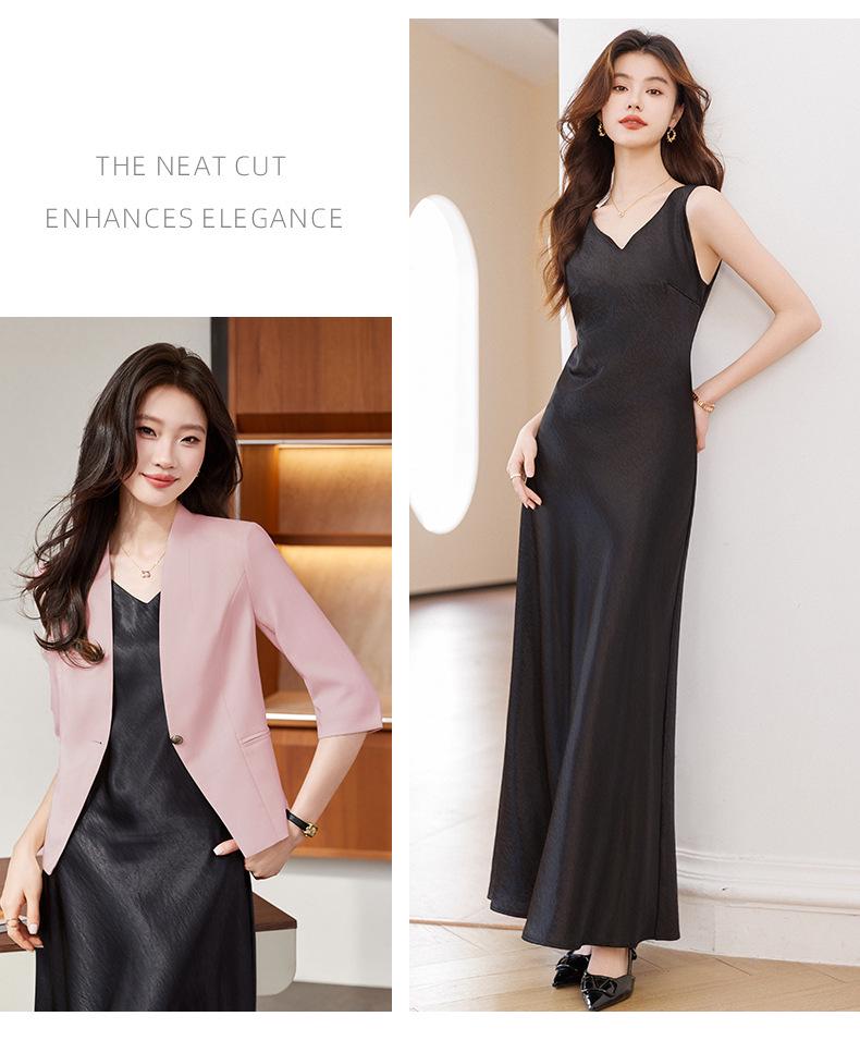 Women's High-End Acetate Satin Summer Blazer Set