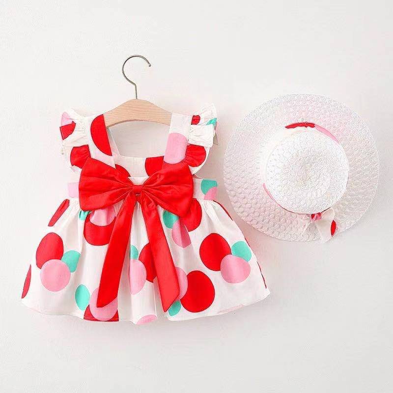 Summer New Princess Strap Dress Baby Cotton Dress Children'S Clothing