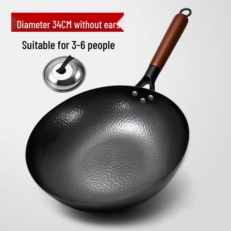 

YOSHIDATAKUMI Handmade Non-Coating Fine Iron Wok with Lid