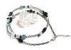 [Malline] Natural Stone Long Necklace, Onyx, Amazonite, Cosmo Aura, Length: Approx. 63cm + 5cm Adjuster, Handmade [Hope and Harmony] (Easy To Put On