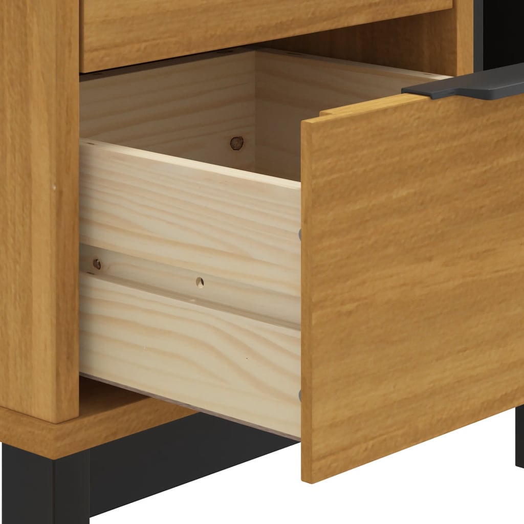 Vidaxl Szafka Nocna Flam, 49X35X50 Cm, Lite Drewno Sosnowe