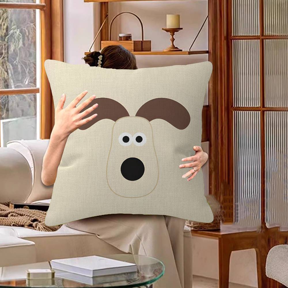 Kawaii WWallace und Gromit Anime Kissenbezug Zoll Bauernhaus Dekor Heim Überwurfskissenbezüge Für Sofadekorationen