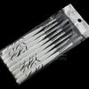 Zebra Stripe 8-Piece Nail Art Brush Set - Painting, Liner, Carving, and Dotting Tools