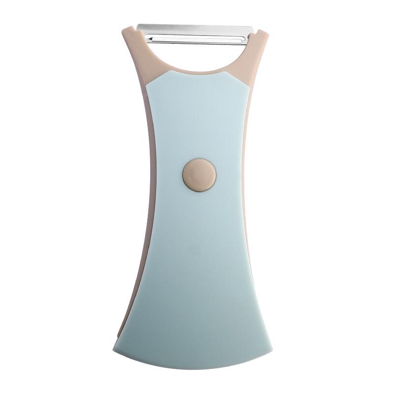 2-in-1 Multifunctional Fruit & Vegetable Peeler with Scalloped Blade and Rotating Storage