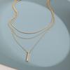 Hot-selling personality multi-layer stacked necklace necklace women's small strong strip pendant collarbone chain necklace
