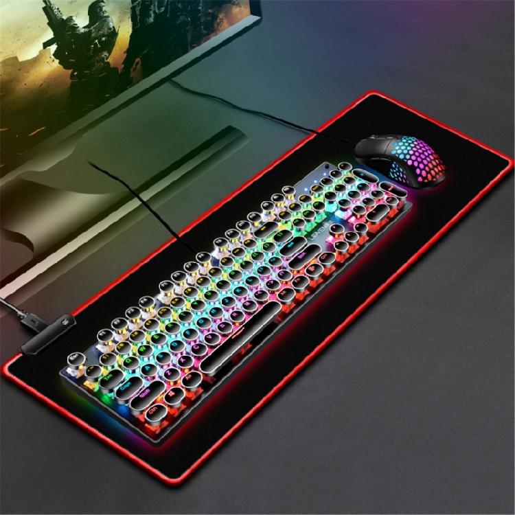 LED Gaming Mouse Pad Large Glowing LED Mousepad Antislip Rubber Base Computer Keyboard Desk Mouse Mat for Gaming