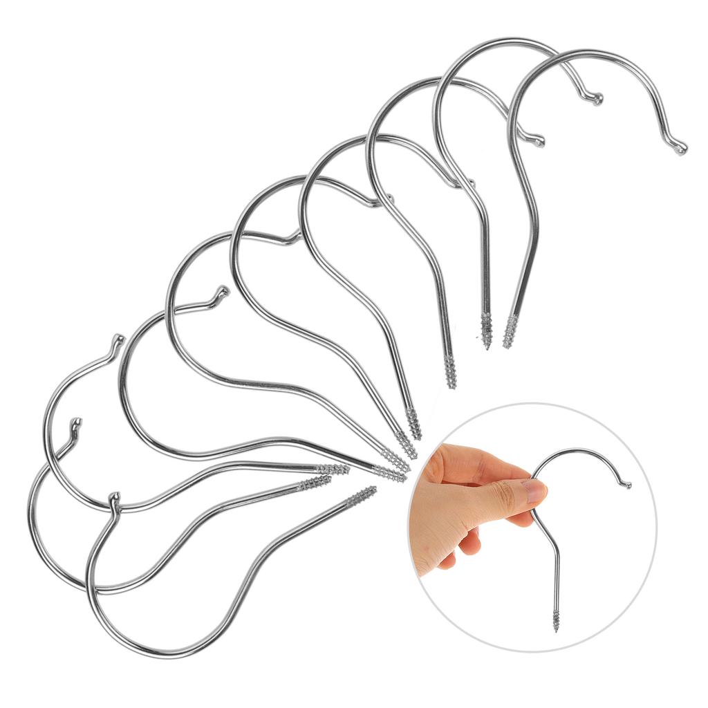 10 Pcs Plastic Pants Clip Hooks Hanger Accessories Heavy Duty Screw In Hooks Home Storage Closet Hangers Wardrobe Hangers