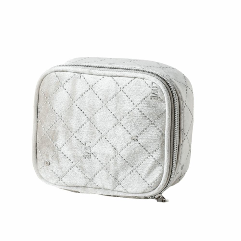 

Portable Cute Square Cosmetic Bag Zipper Closure Mini Makeup Bag Makeup Organizer