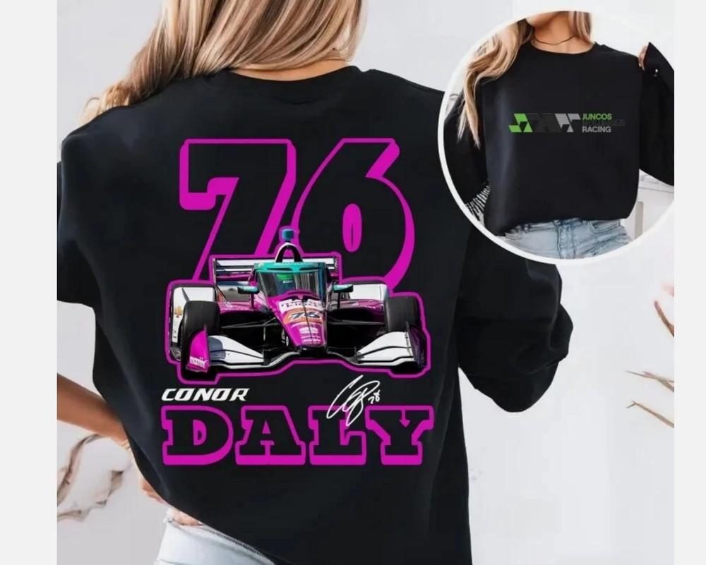 Конор Дейли 2025 INDY.CAR Гонки Имя и Номер S-5XL, Конор Дейли Indycar Подарок Унисекс Футболка XXXL