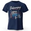 Koszulka Unisex z Nadrukiem Vintage Samochodu Męska Damska T-shirty Bluzki 100% Bawełna Grafika Klasycznego Automobilu Retro Styl Kierowcy