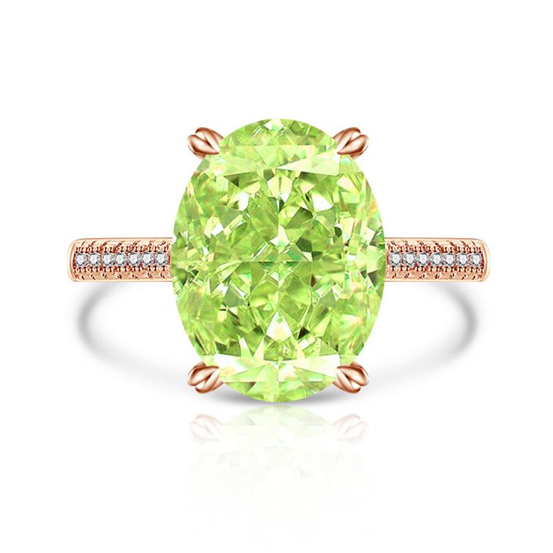 2026 Flash Pigeon Egg Papalacha Ring Luxury High Carbon Diamond Ice Flower Cut Ring Female