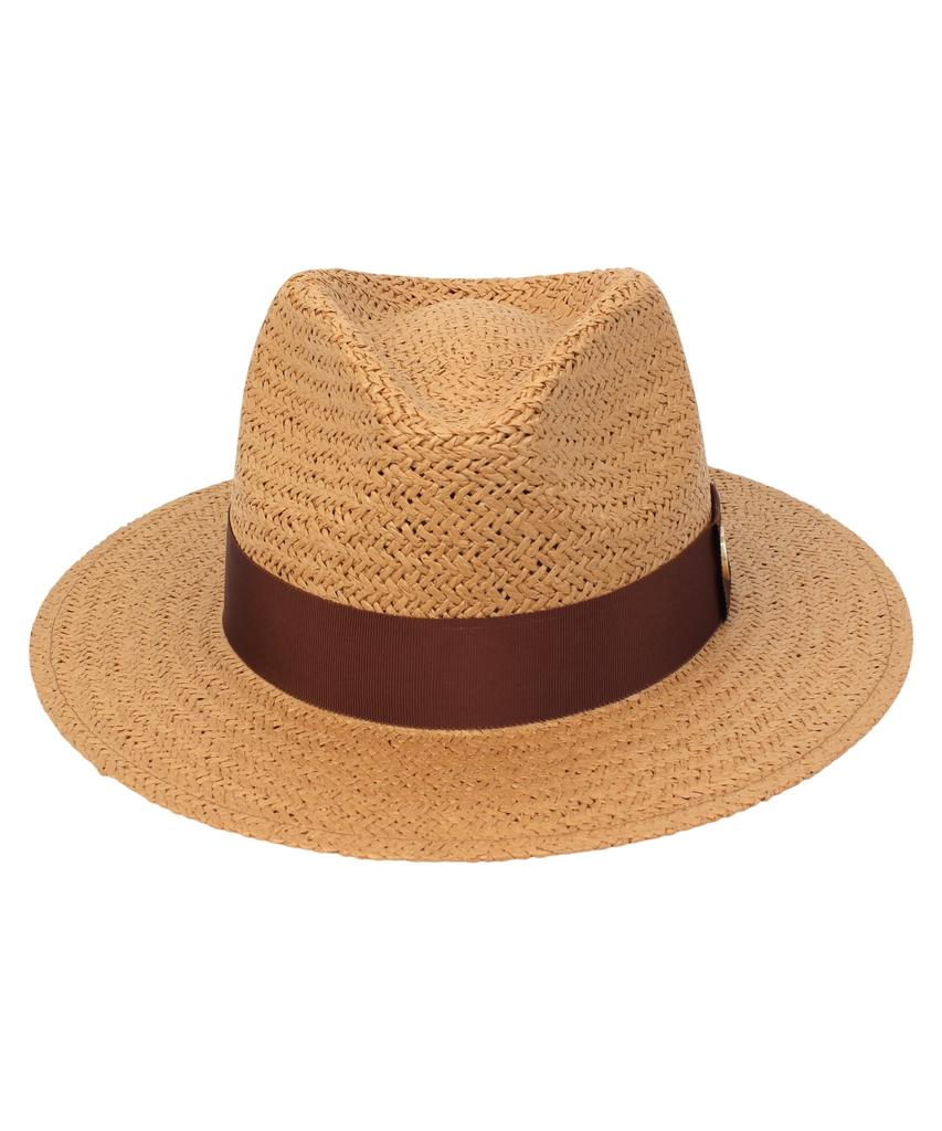 Yunibeosyeolkemiseuteuli Br Line Summer Brown Fedora - Big Size Summer Fedora