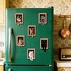 Oil Painting Style Wooden Frame Fridge Magnets 3D Wacky Cat Refrigerator Magnets  Home Decoration