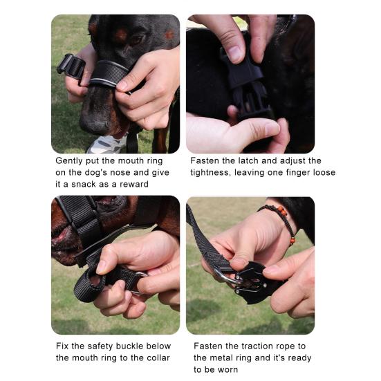 No-Pull Dog Head Collar Adjustable Dog Head Halter with Padded Nose